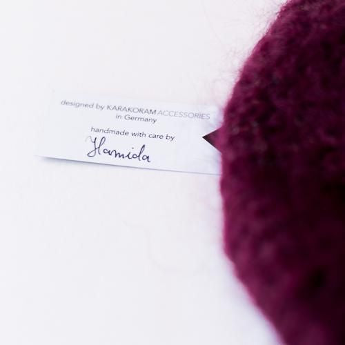 Alpaca wool beret Bordeaux