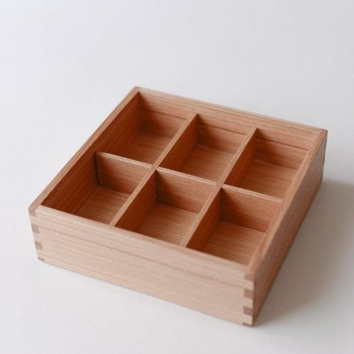 White wood three-tiered box