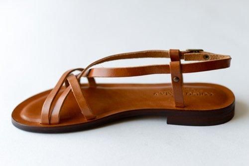 Brown leather sandals