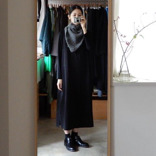 Suri Alpaca Wool Triangle Scarf, Charcoal Gray