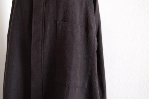 Wool linen cotton jumper skirt, Dark Brown