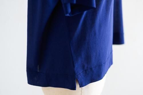 Soft cotton sheer pullover, Navy