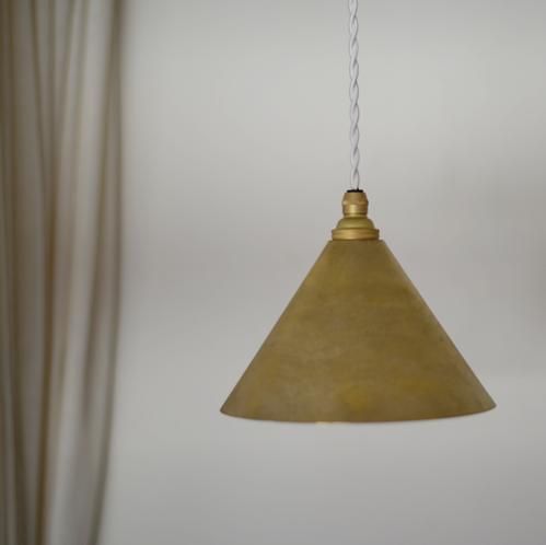 Conical pendant lamp, machined