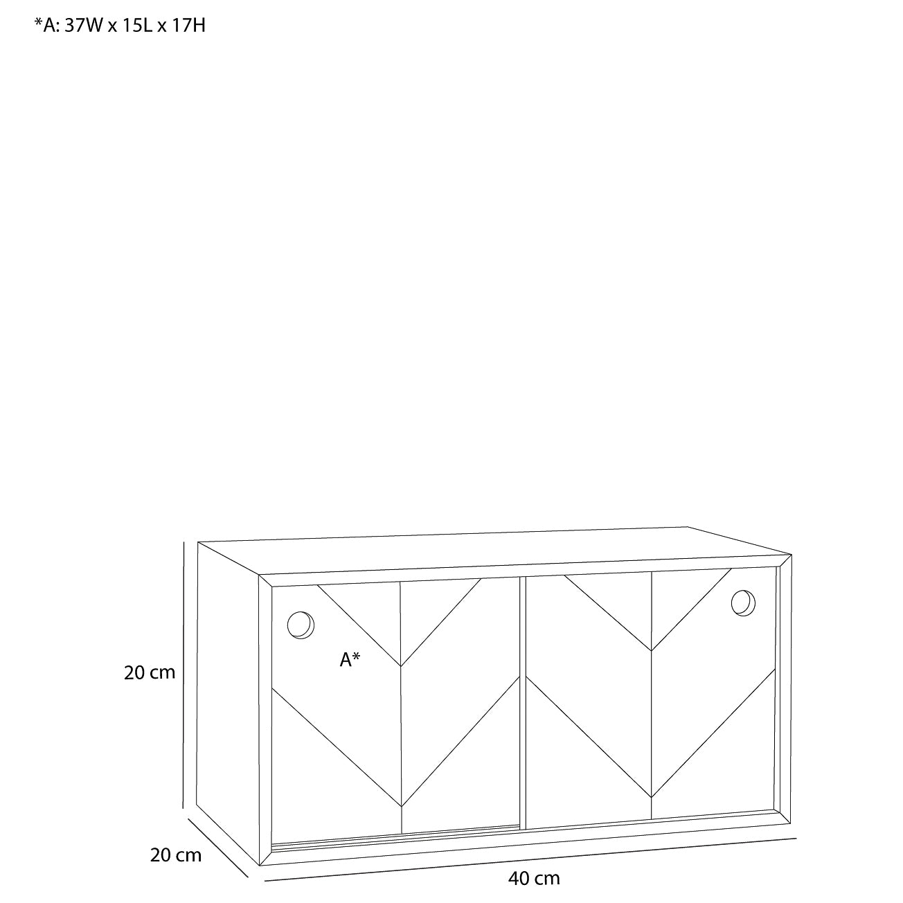Herringbone shelf