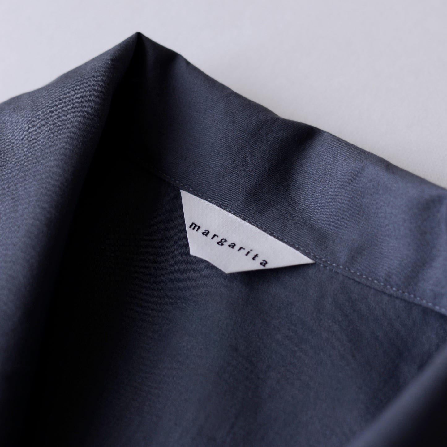 Shawl Collar Cache-Coeur Dress Charcoal Gray