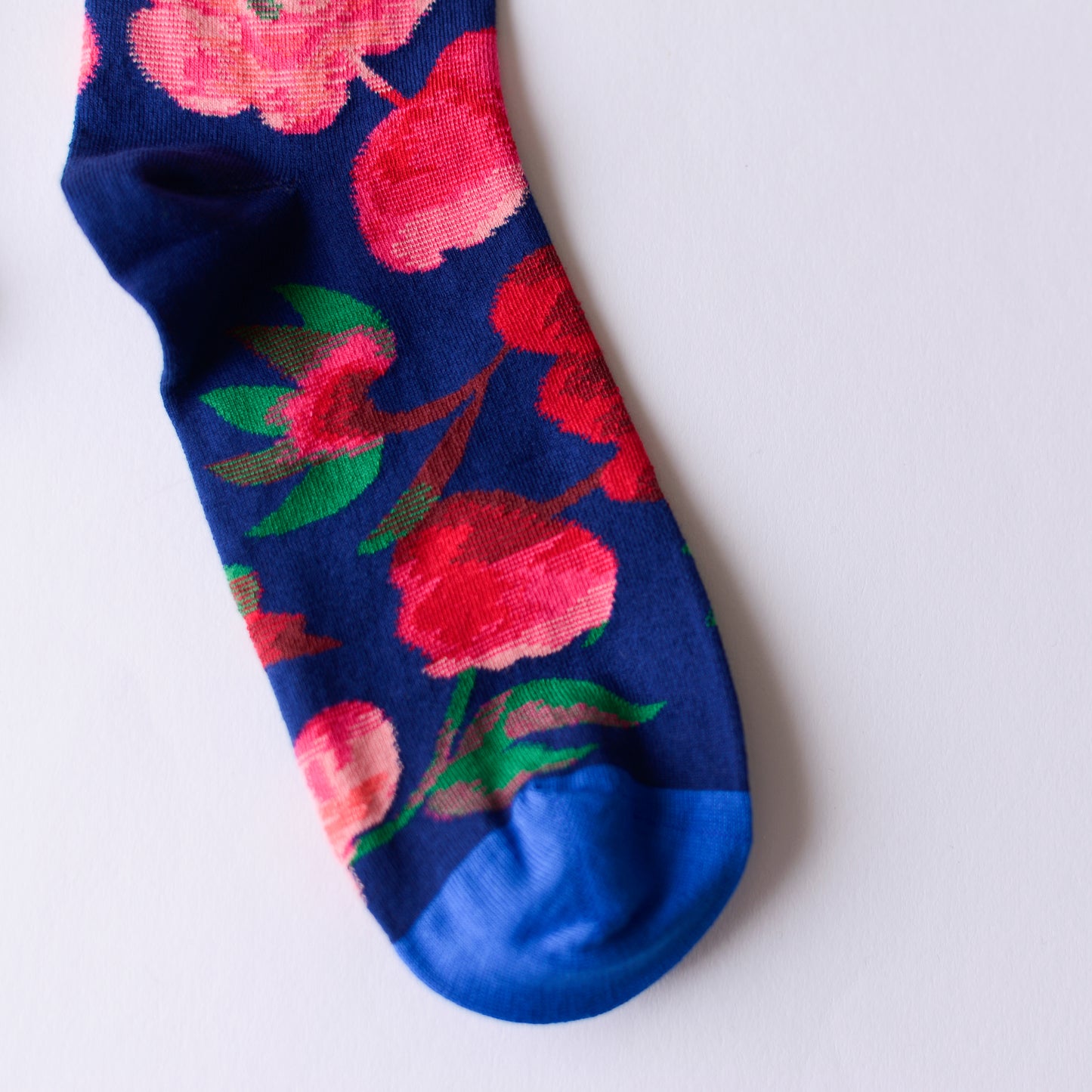 Dark Blue Flowers Socks