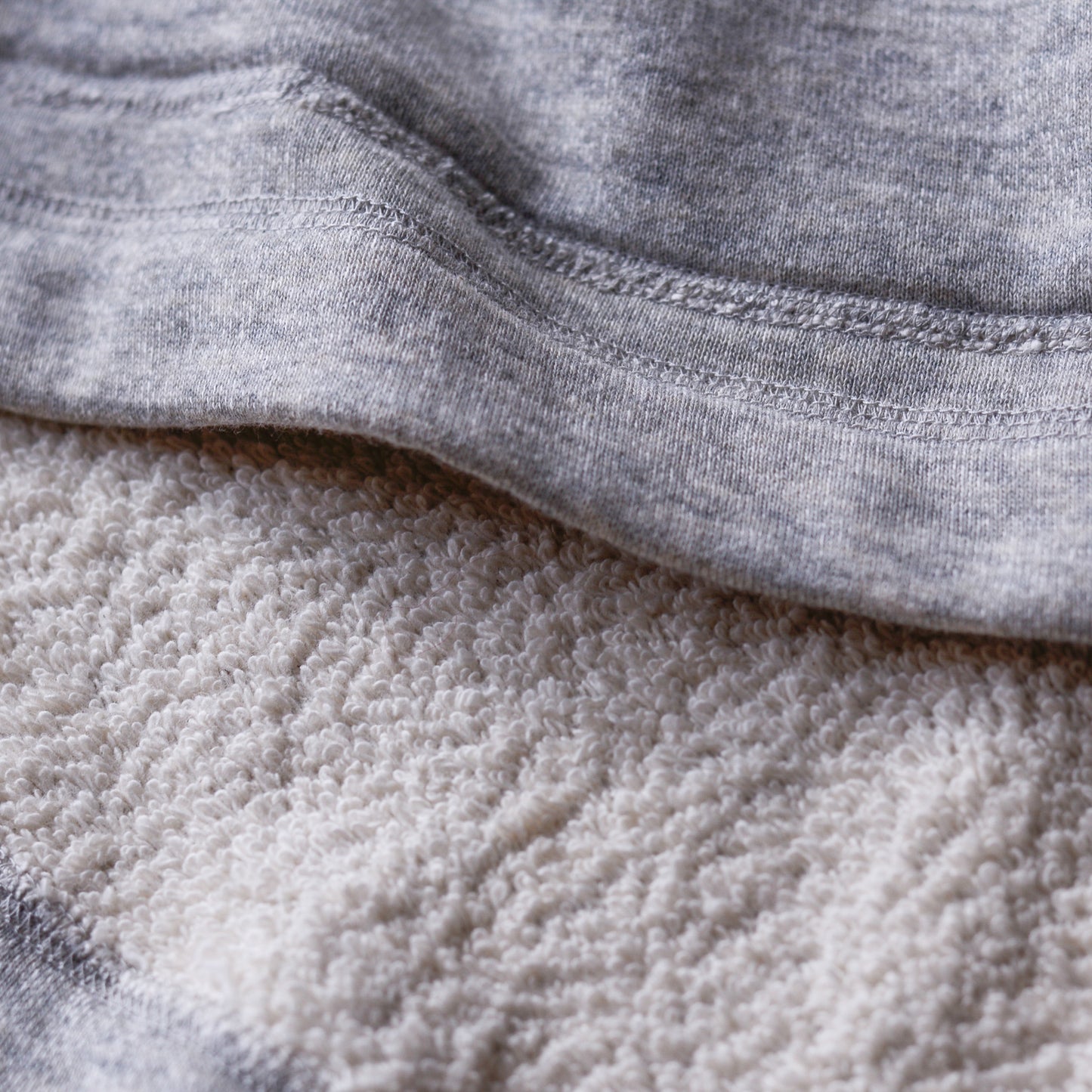 Cotton fleece hoodie Gray