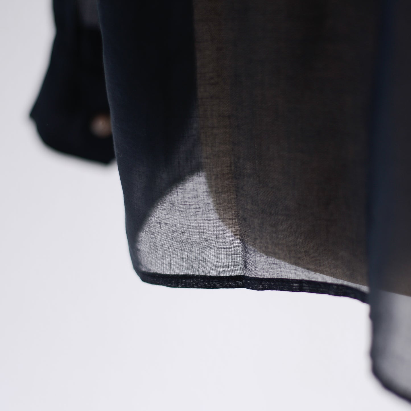 コットンフラップポケットシアブラウス Black