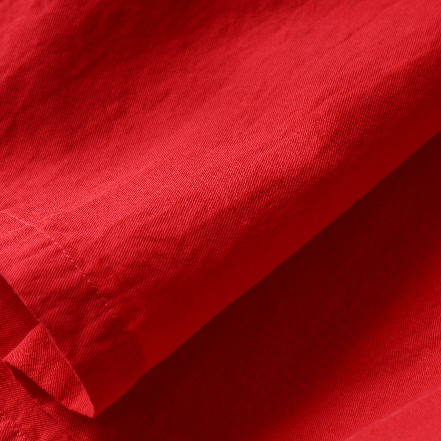 コットンリネンポケットギャザースカート Red