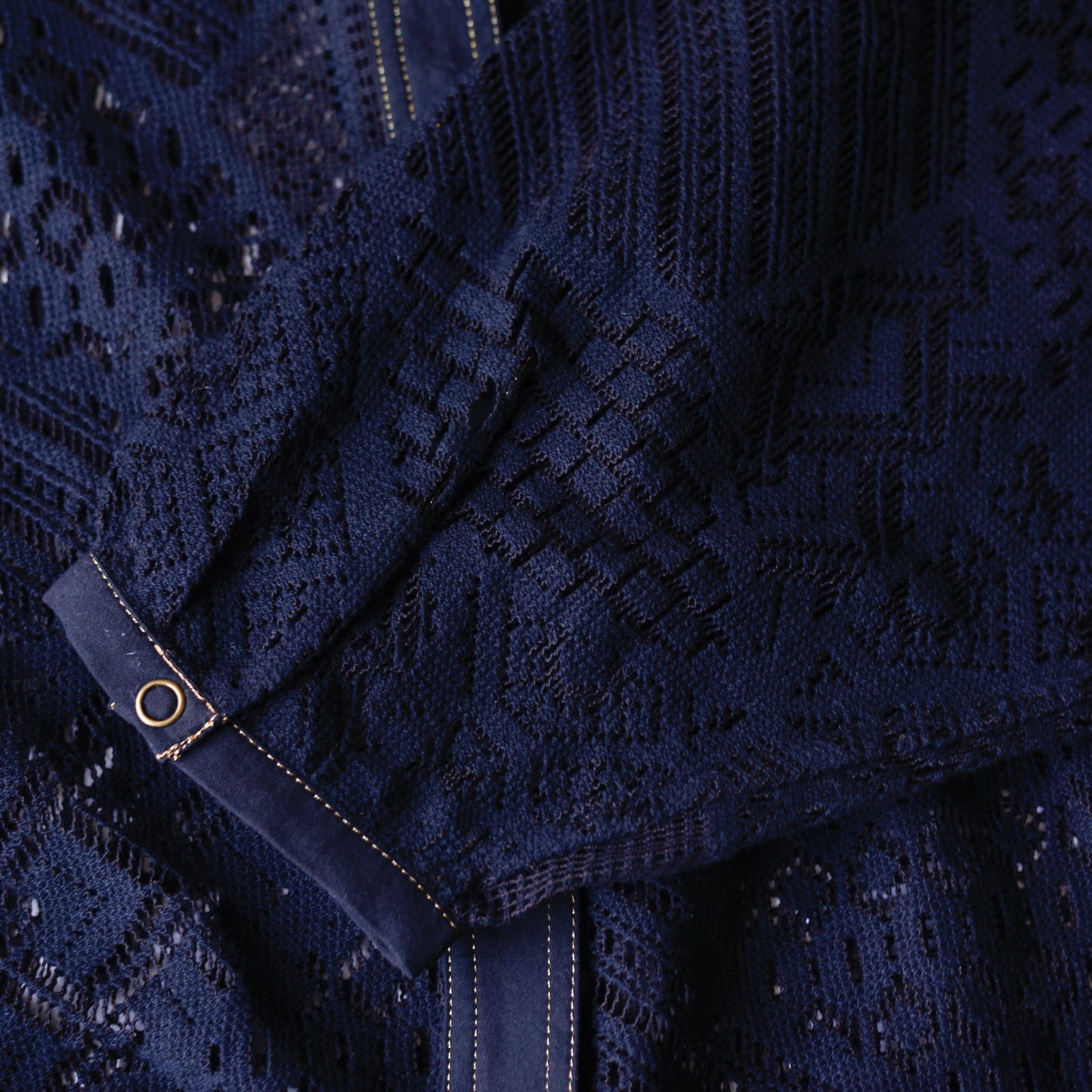 コットンクロシェジャケット Black