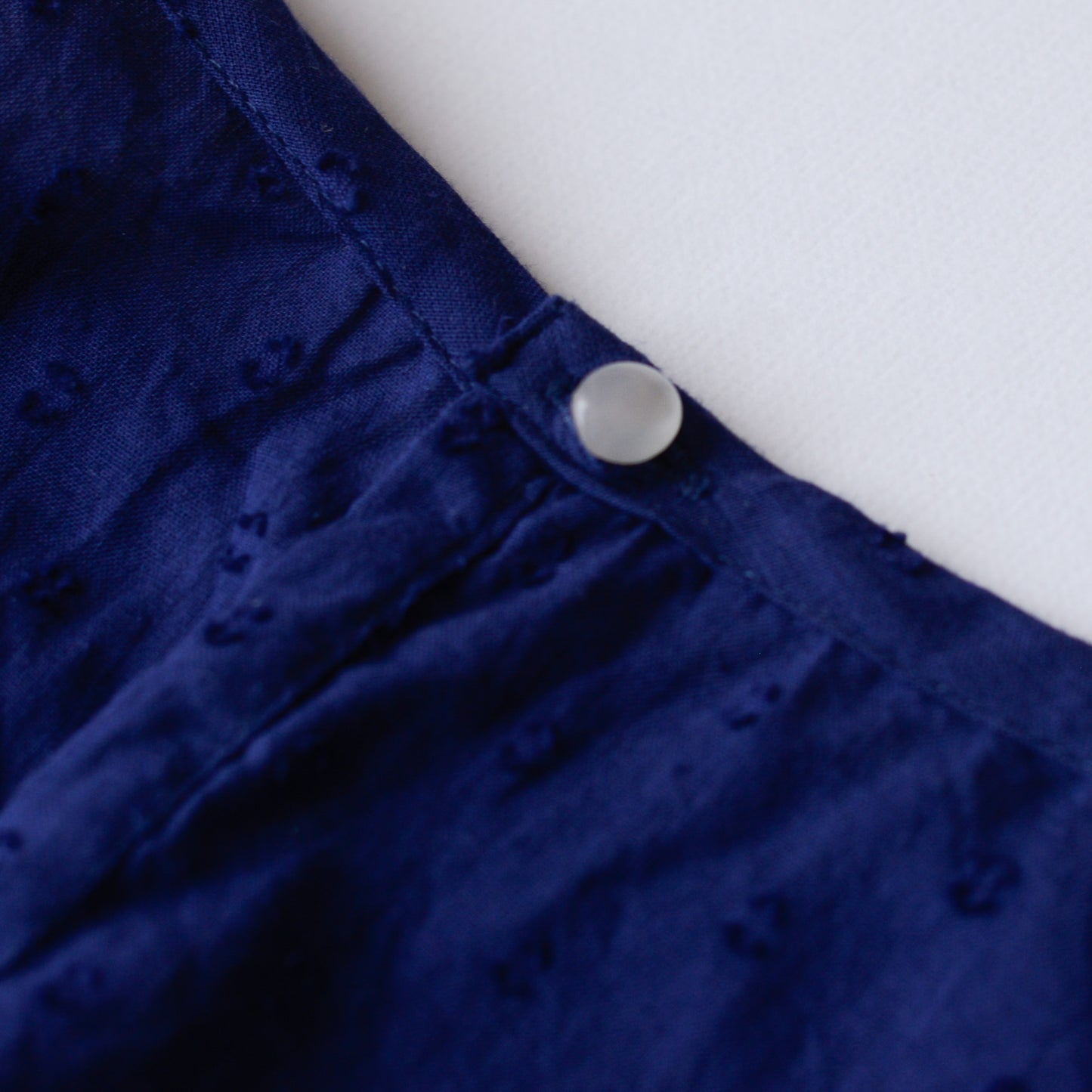 코튼 컷 도비 원피스 블루