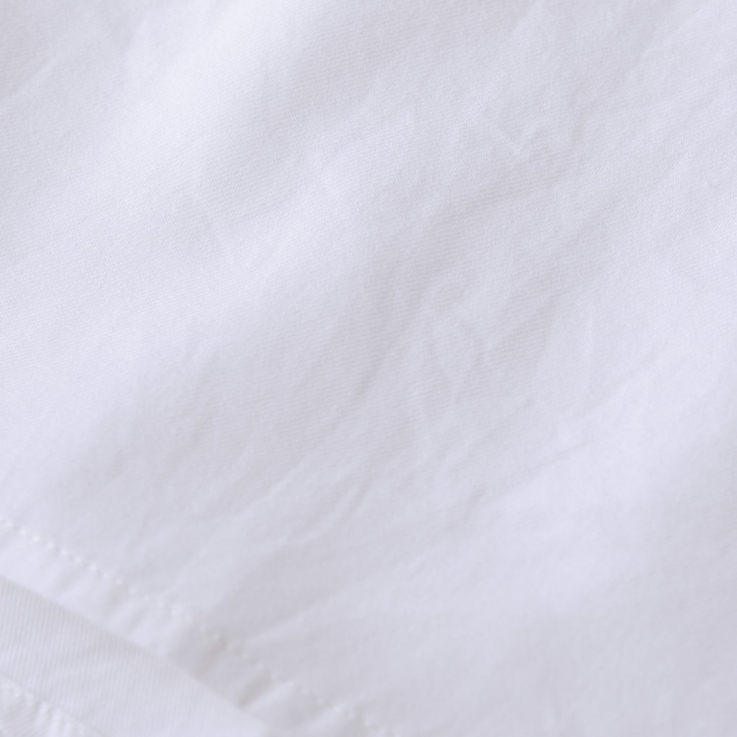 코튼 미니 포켓 라운드 칼라 셔츠 White