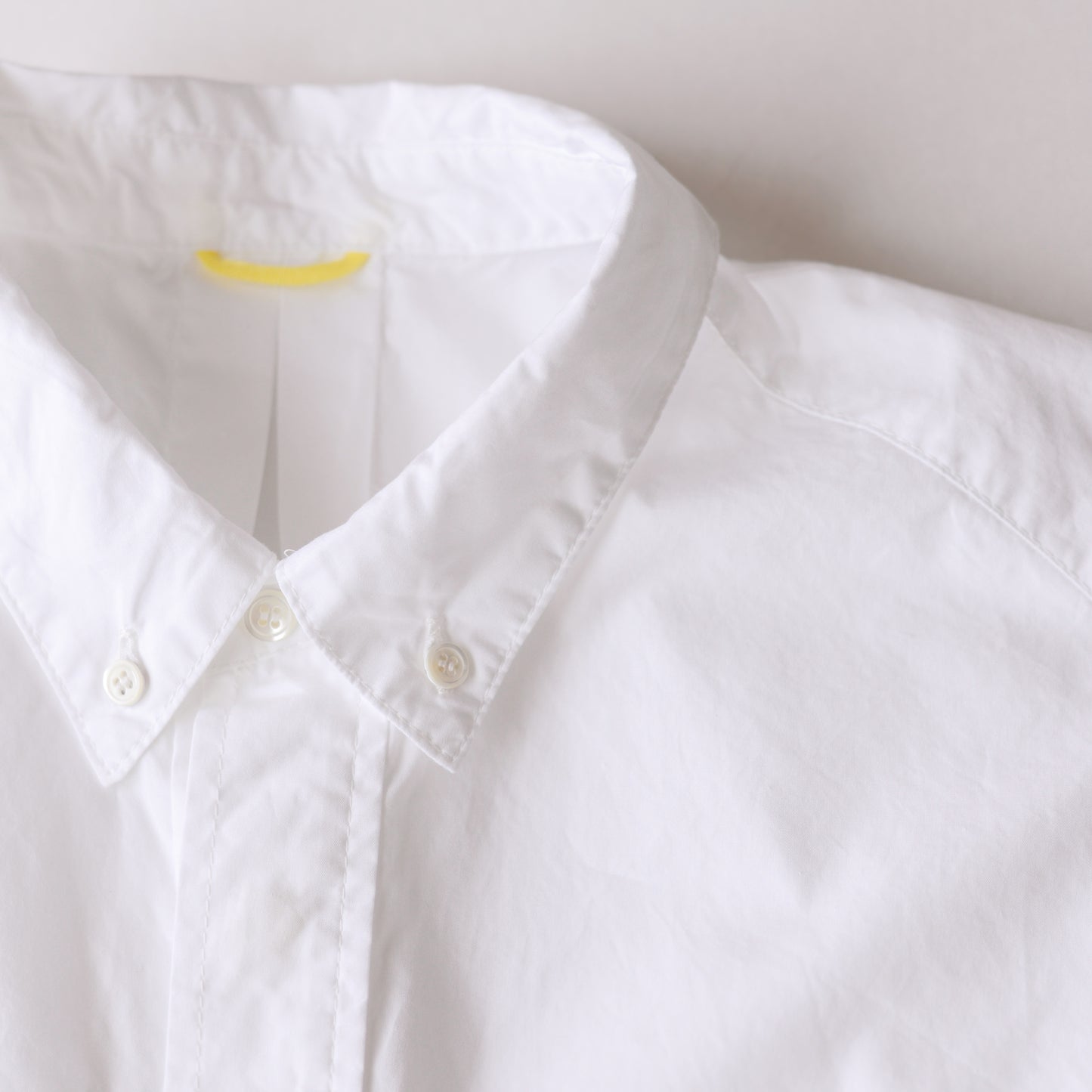 Cotton Raglan Button-Down Shirt Off White