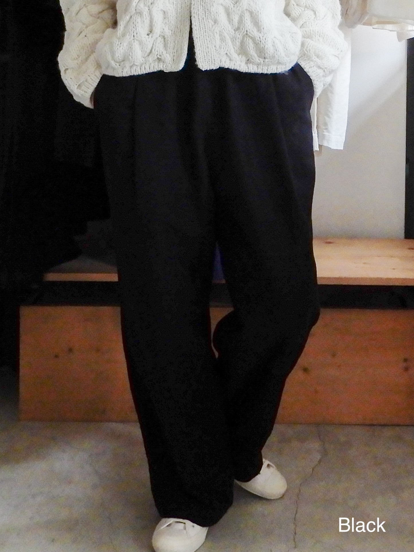 Organic Cotton Premium Suede Pants, Off-White