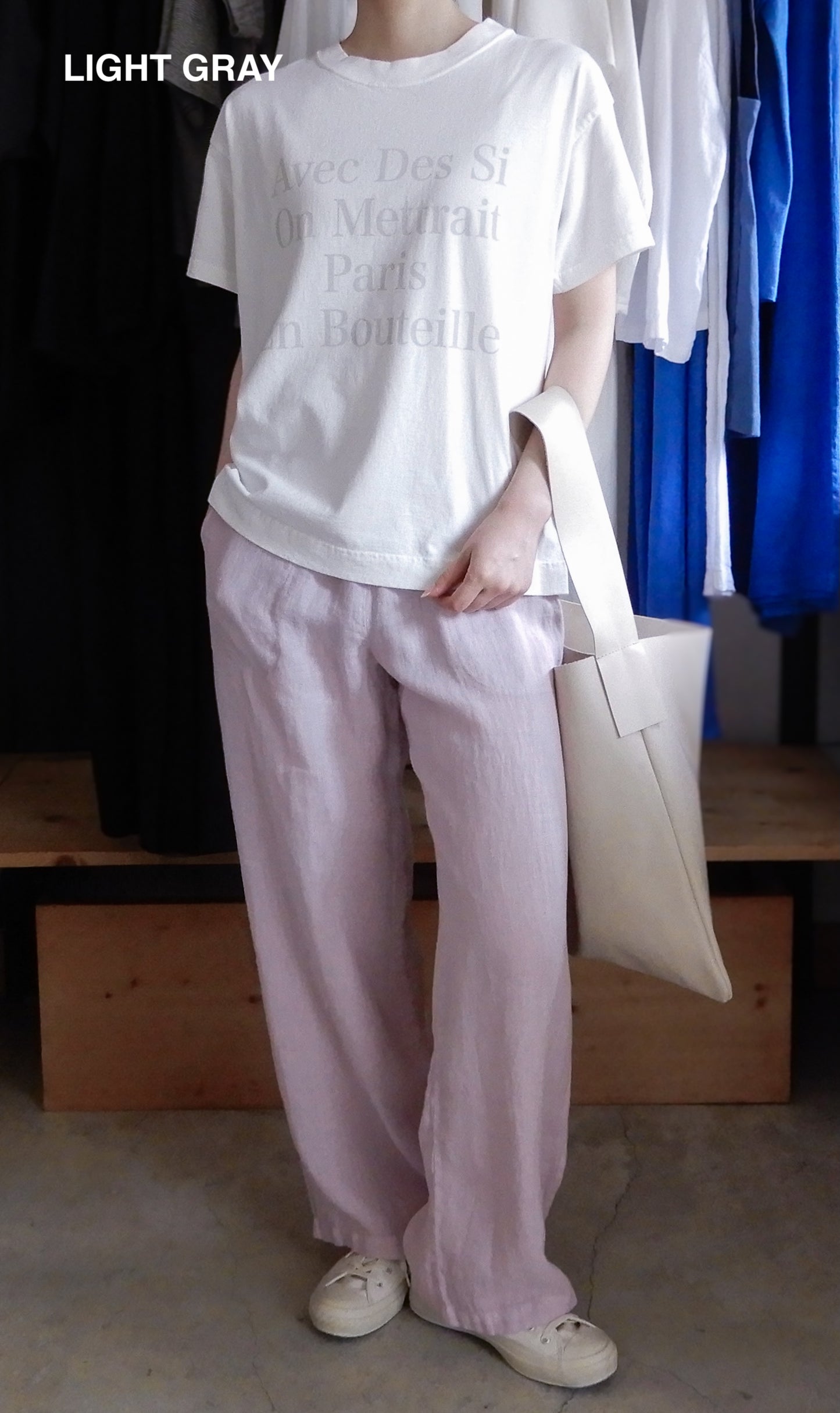 コットンプリントTシャツ Blue