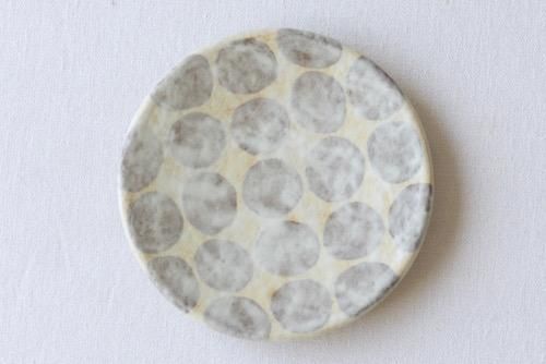 Small Polka Dot Plate, Gray