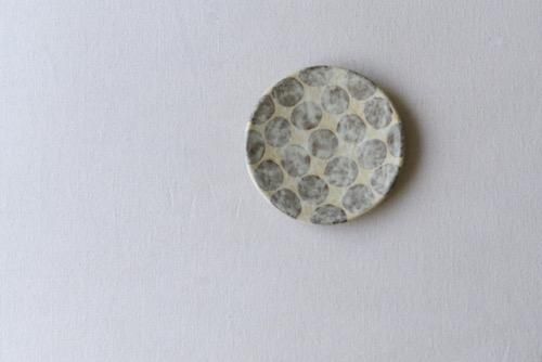 Small Polka Dot Plate, Gray