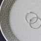 Round Hoop Earrings, Small, Silver