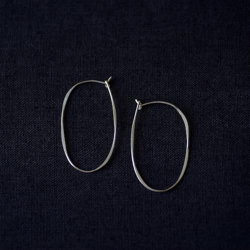 ピアス Oval Hoop S Silver