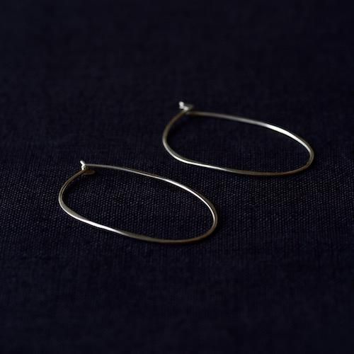 ピアス Oval Hoop S Silver