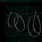 Oval Hoop Earrings, Large, Silver