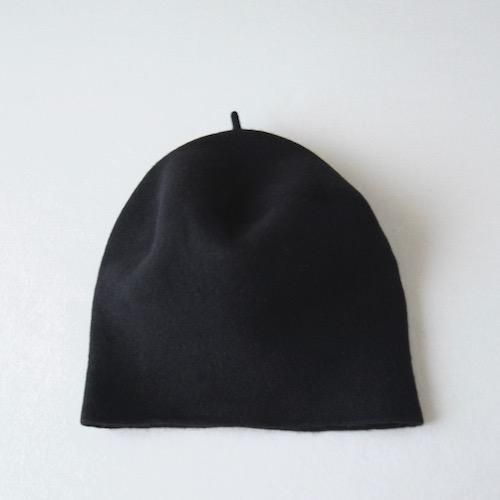 Wool Roll-Up Beret Black