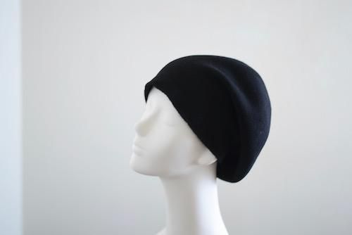 Wool Roll-Up Beret Black