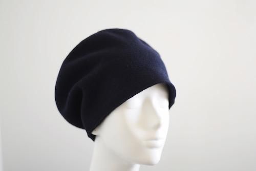 Wool Roll-Up Beret Navy