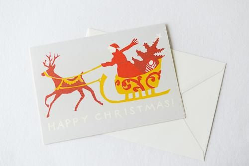 Greeting Card Christmas Sleigh