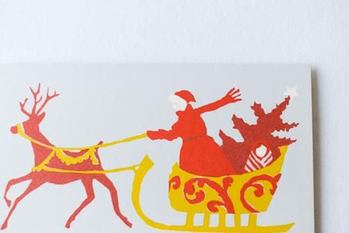 Greeting Card Christmas Sleigh