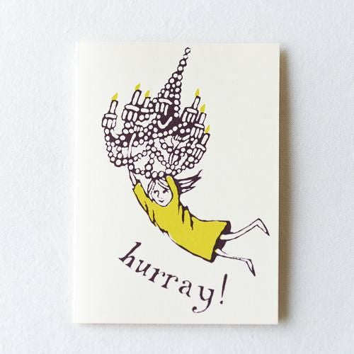 Greeting Card Chandelier Girl