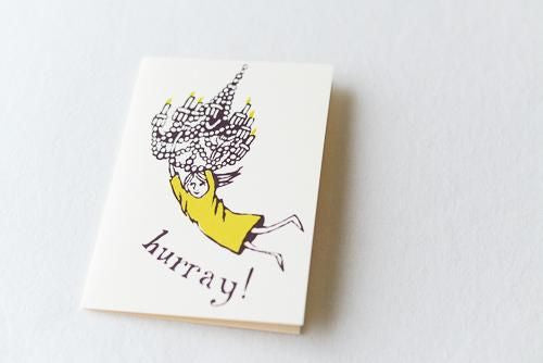 Greeting Card Chandelier Girl