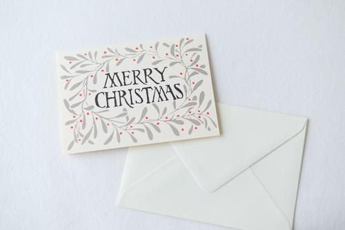 Greeting Card Christmas Wreath