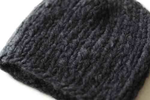 Anthracite Pure Cashmere Knit Cap