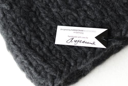 Anthracite Pure Cashmere Knit Cap