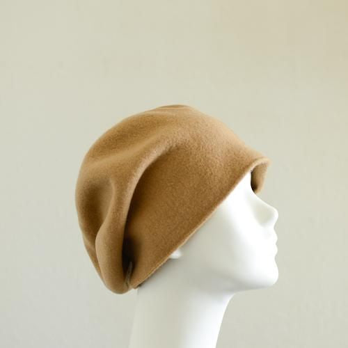Wool Roll-Up Beret, Camel