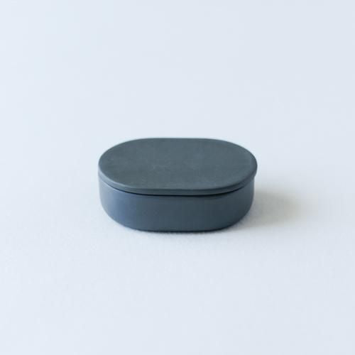 Porcelain Container Oval Black