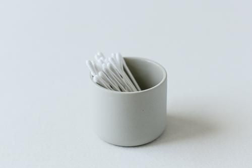 Porcelain Container Round White