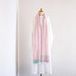 Handwoven Cashmere Stole Border Pink