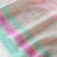 Handwoven Cashmere Stole Border Pink
