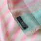 Handwoven Cashmere Stole Border Pink