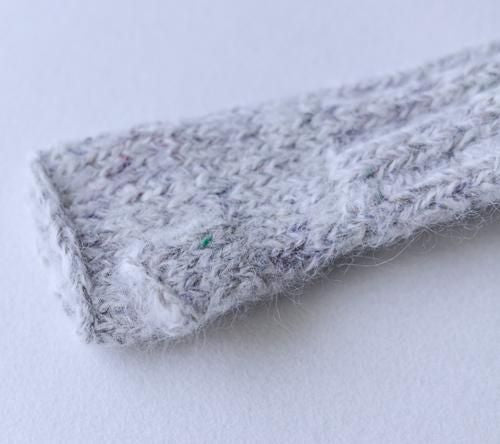 Silk-blend Alpaca Wool Hand Warmer, White