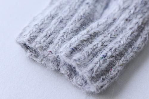 Silk-blend Alpaca Wool Hand Warmer, White