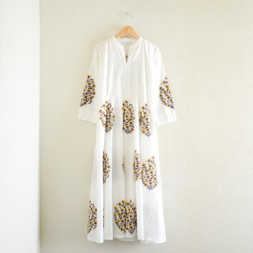 Cotton Honey Flower Dress Off White