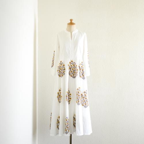 Cotton Honey Flower Dress Off White