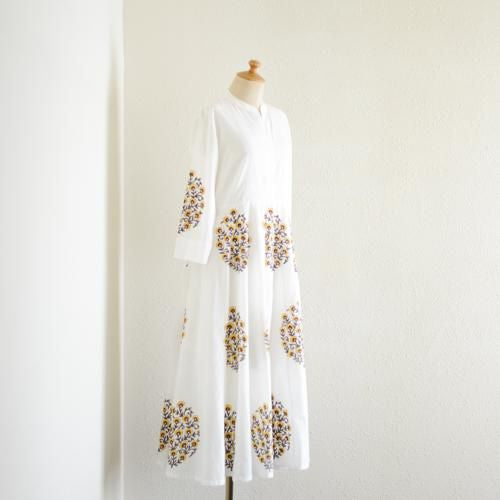 Cotton Honey Flower Dress Off White