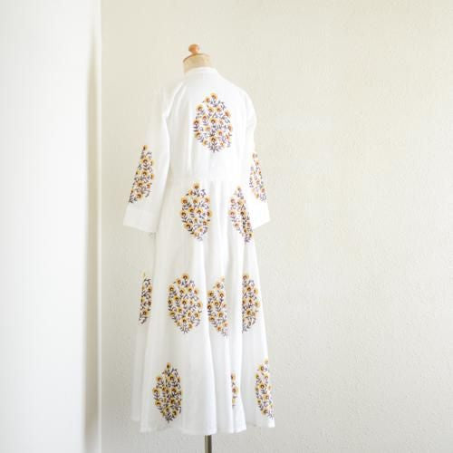 Cotton Honey Flower Dress Off White