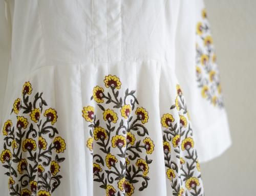 Cotton Honey Flower Dress Off White