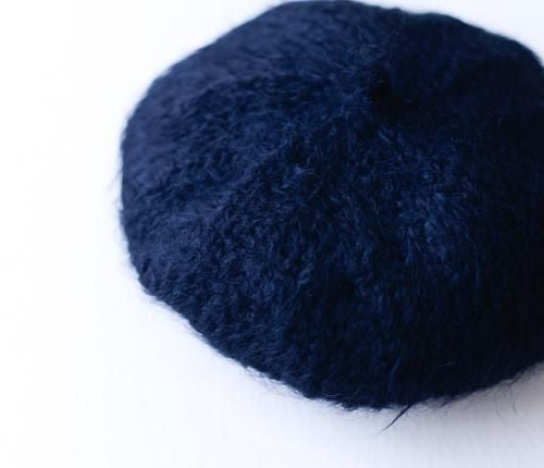 Alpaca Wool Beret Black