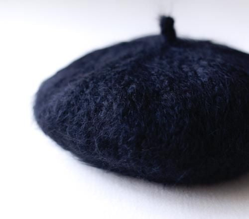Alpaca Wool Beret Black